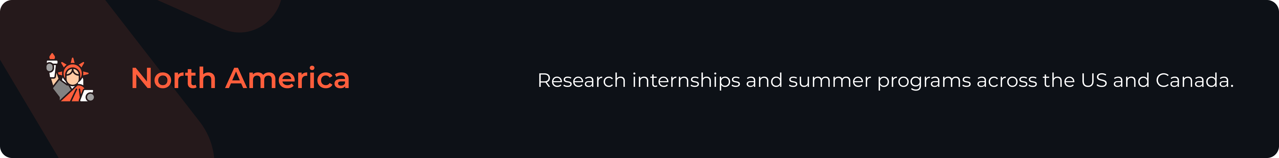 Research internships and summer programs across the US and Canada.